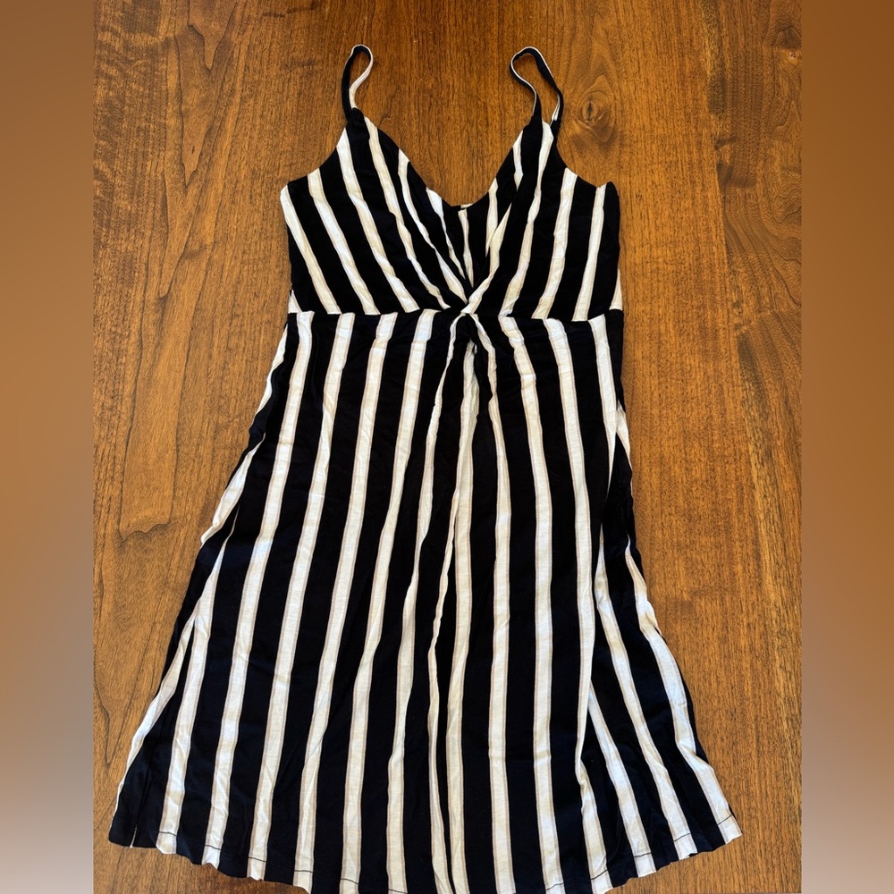Black and White Striped Dress